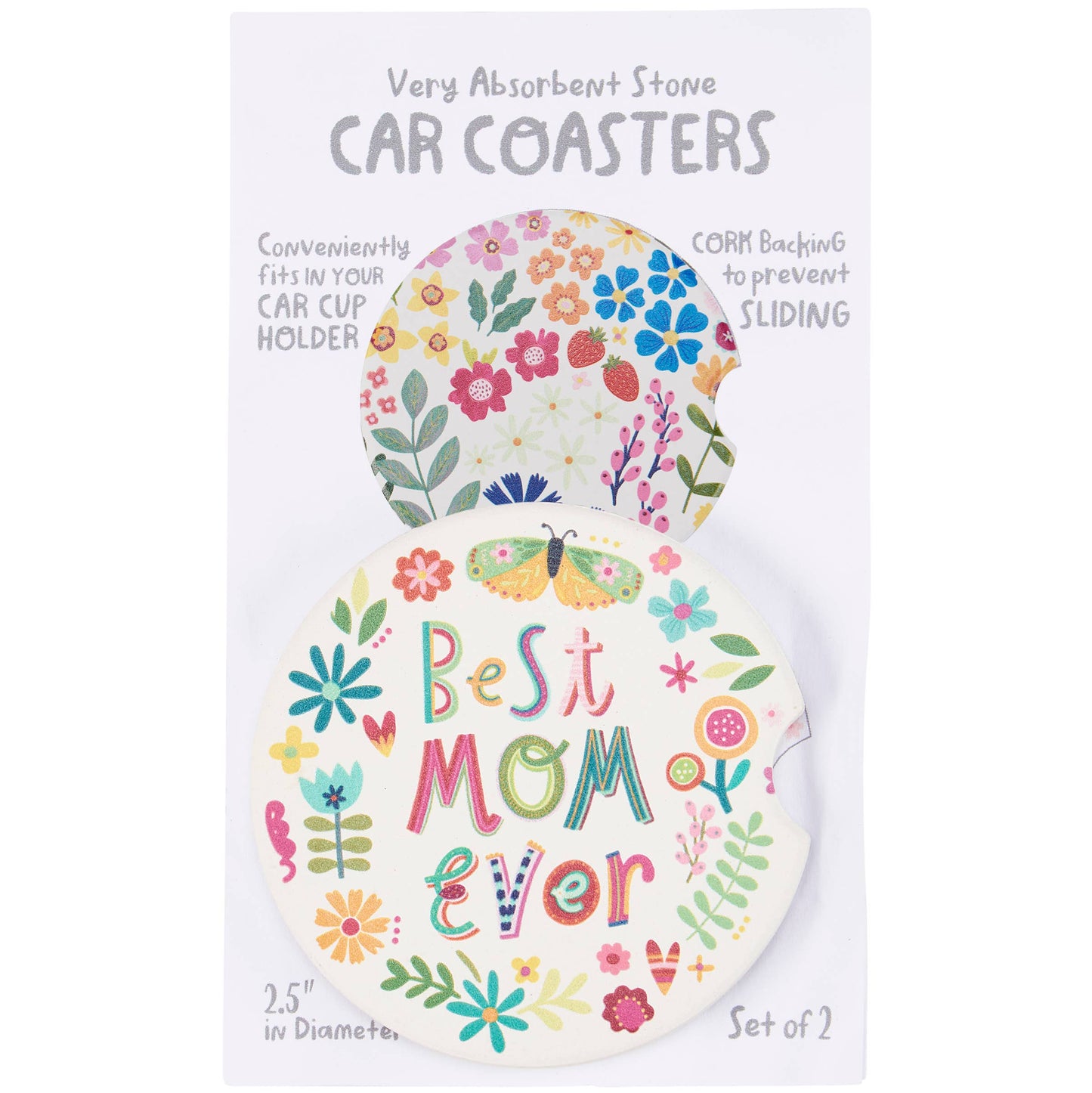 Car Coasters Hand Illustrated Mom Themed Christian Gift For Mother's Day