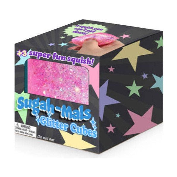 Sugah-mals™ Glitter Sugar Cube Squishy Stress Ball, Assorted Colors - The Sensory