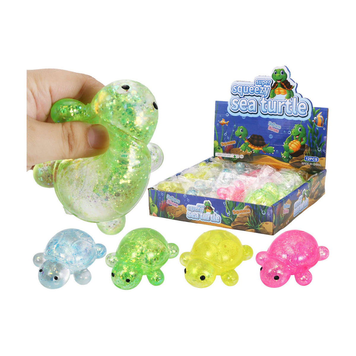 Cute Turtle Glittery Maltose Squishy - The Sensory