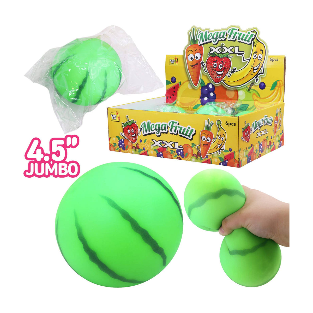 Big 4.5 Inch Watermelon Slime Filled TPR Squishy - The Sensory