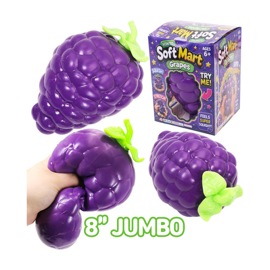 Jumbo Grape Slime Filled Squishy 8 Inch - The Sensory