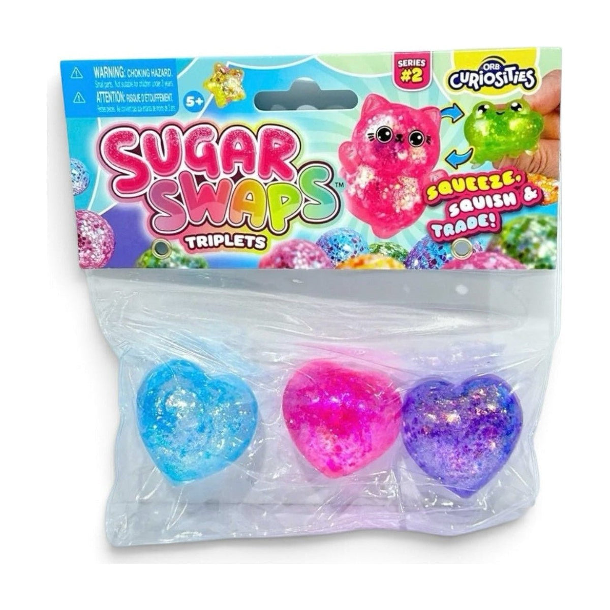 ORB Curiosities™ Sugar Swaps™ Triplets Hearts Squishy Set - The Sensory