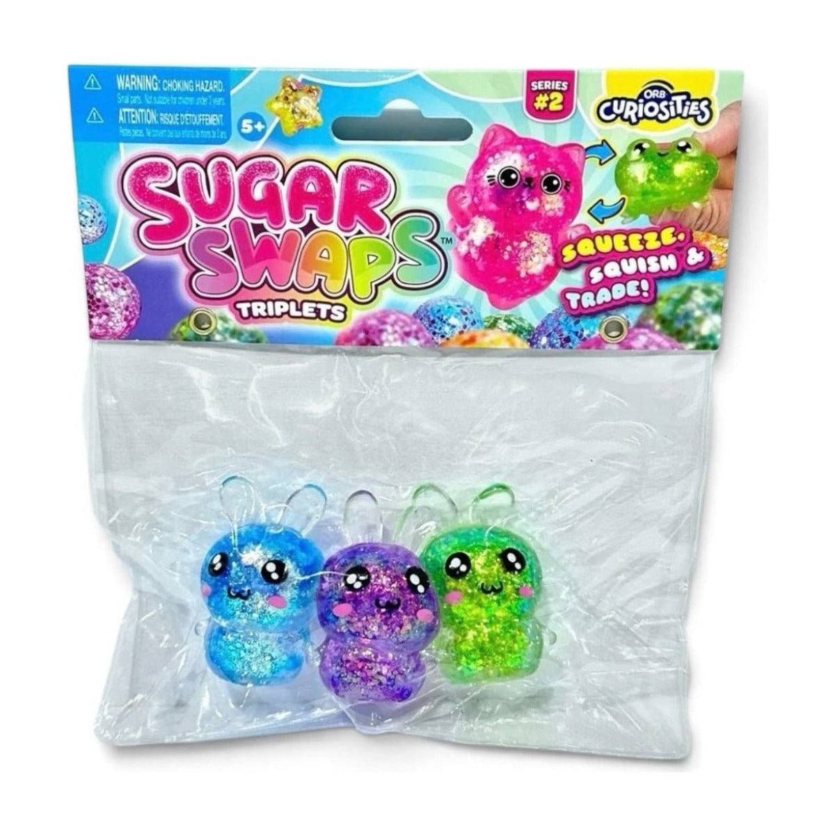 ORB Curiosities™ Sugar Swaps™ Triplets Bunnies Squishy Set - The Sensory