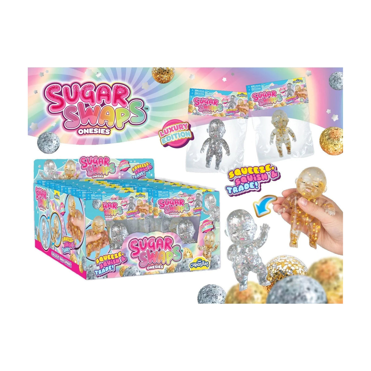 ORB 5” Sugar Swaps™ Onesies Babies Luxury Edition Squishy Sensory Toy - The Sensory