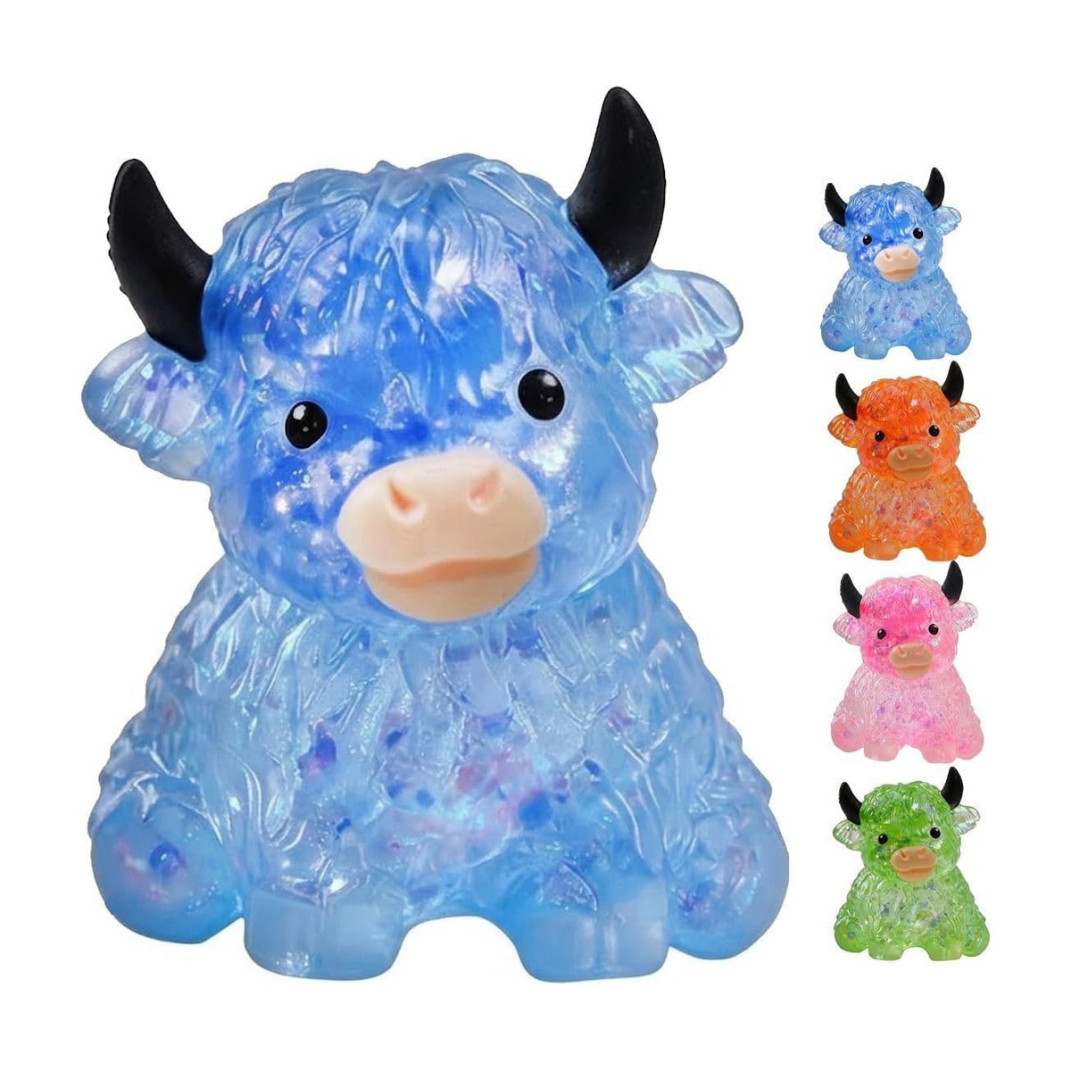 Glitter Maltose Highland Cow Squishy - The Sensory