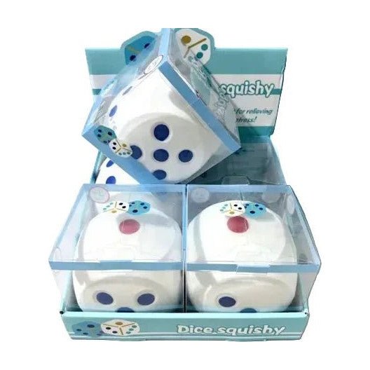White Jumbo Squishy Dice 5 Inch - The Sensory