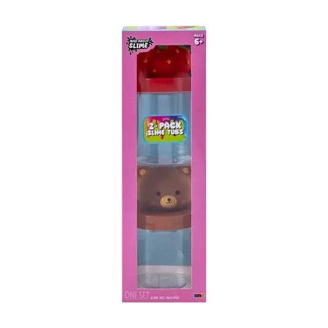 2pk Slime Containers Strawberry & Bear | Mad About Slime - The Sensory