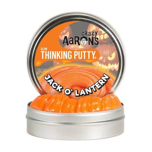 Crazy Aaron’s Limited Edition Jack O’ Lantern Holiday Glow Thinking Putty - The Sensory