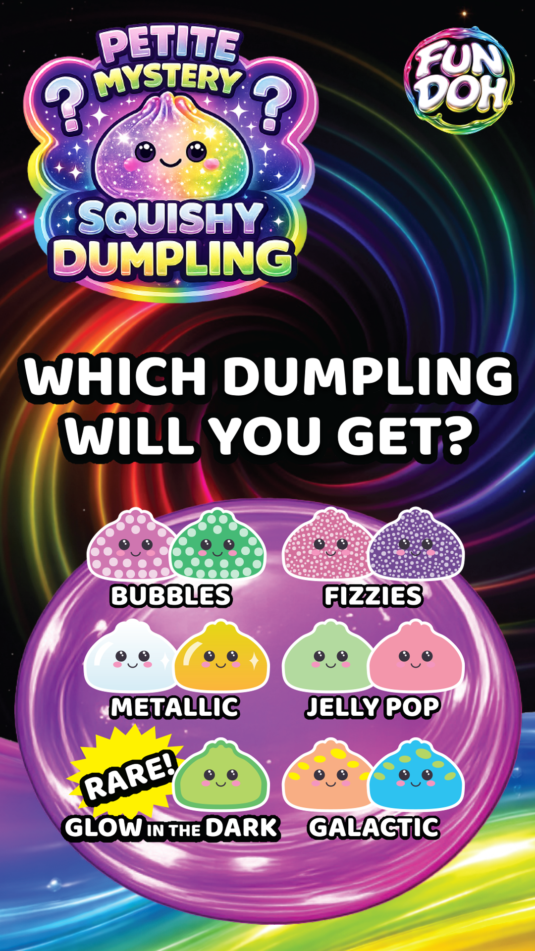Tiny Dumpling, Big Mood: FunDoh Squishy Mystery Toy 2.5 Inch
