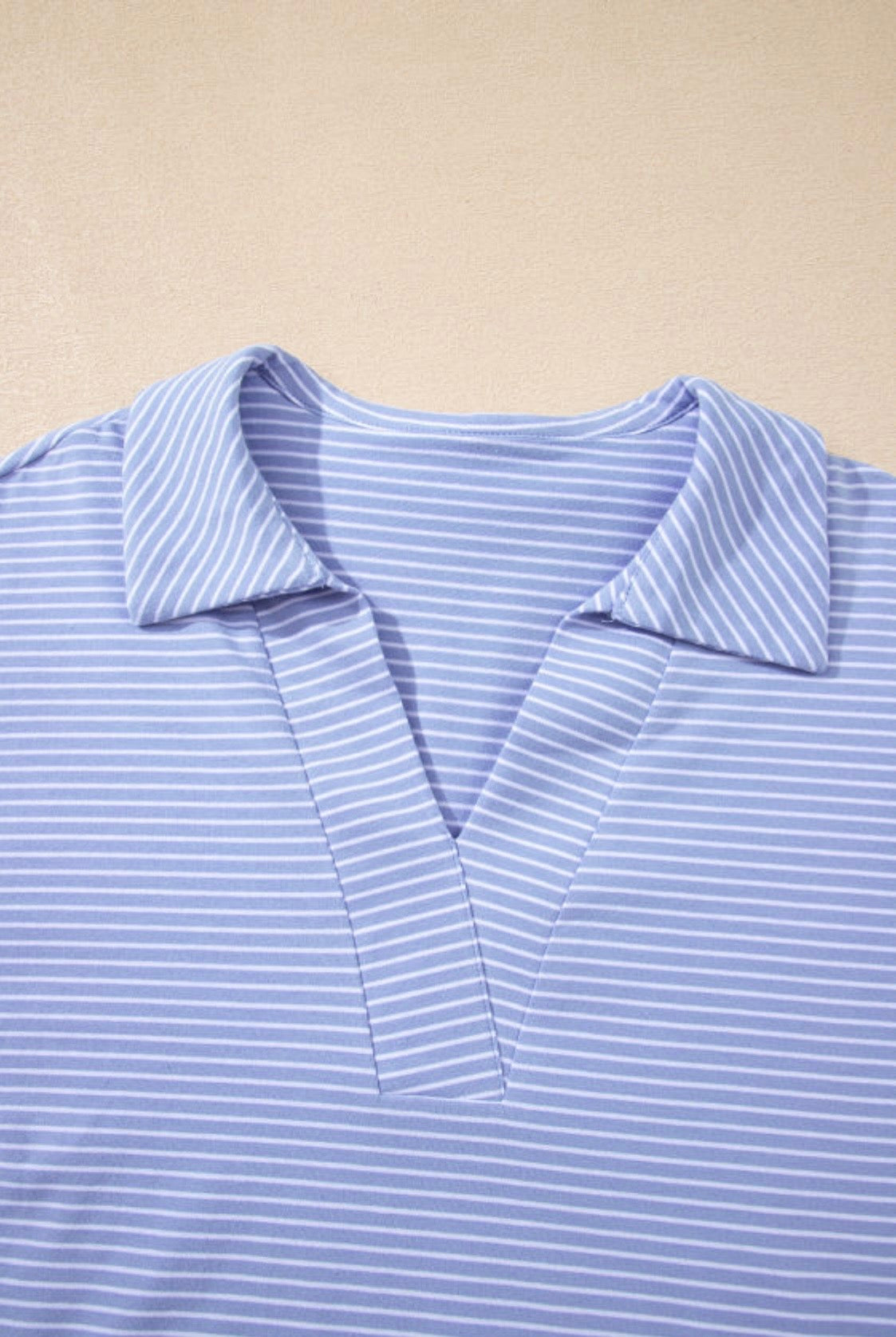 Two Piece Set The Sensory Modest Boxy Top Elastic Shorts Blue Harbor Stripe