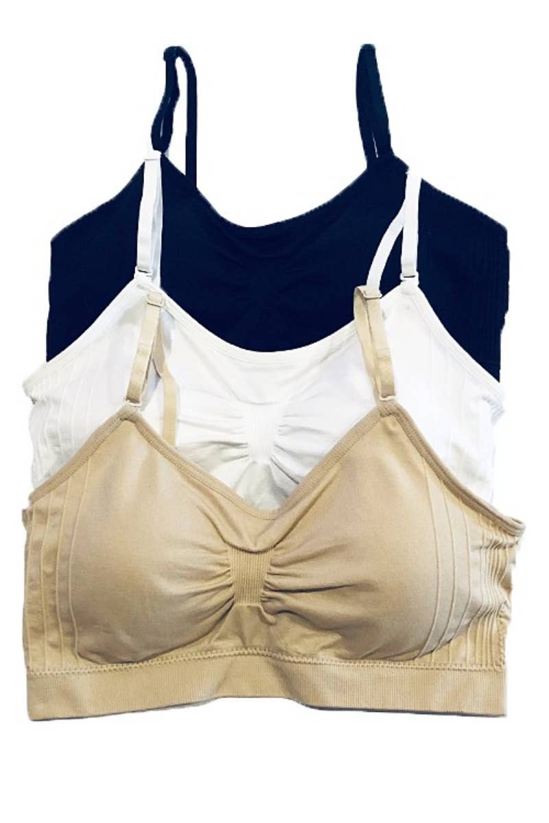 Faithful Fit Seamless Bralette With Removable Padding And Adjustable Straps