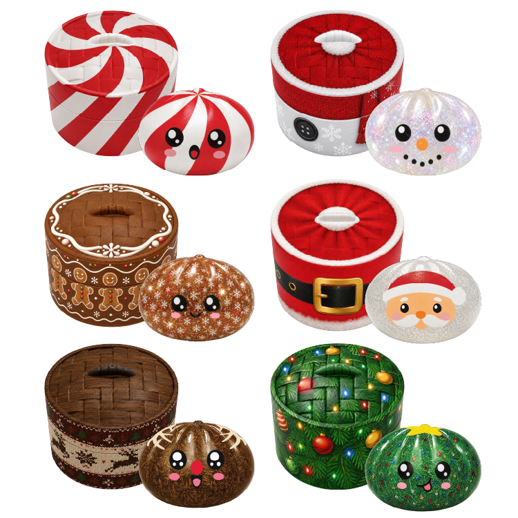 Fun Doh Petite (Mini) Squishy Christmas Dumplings Toy - The Sensory