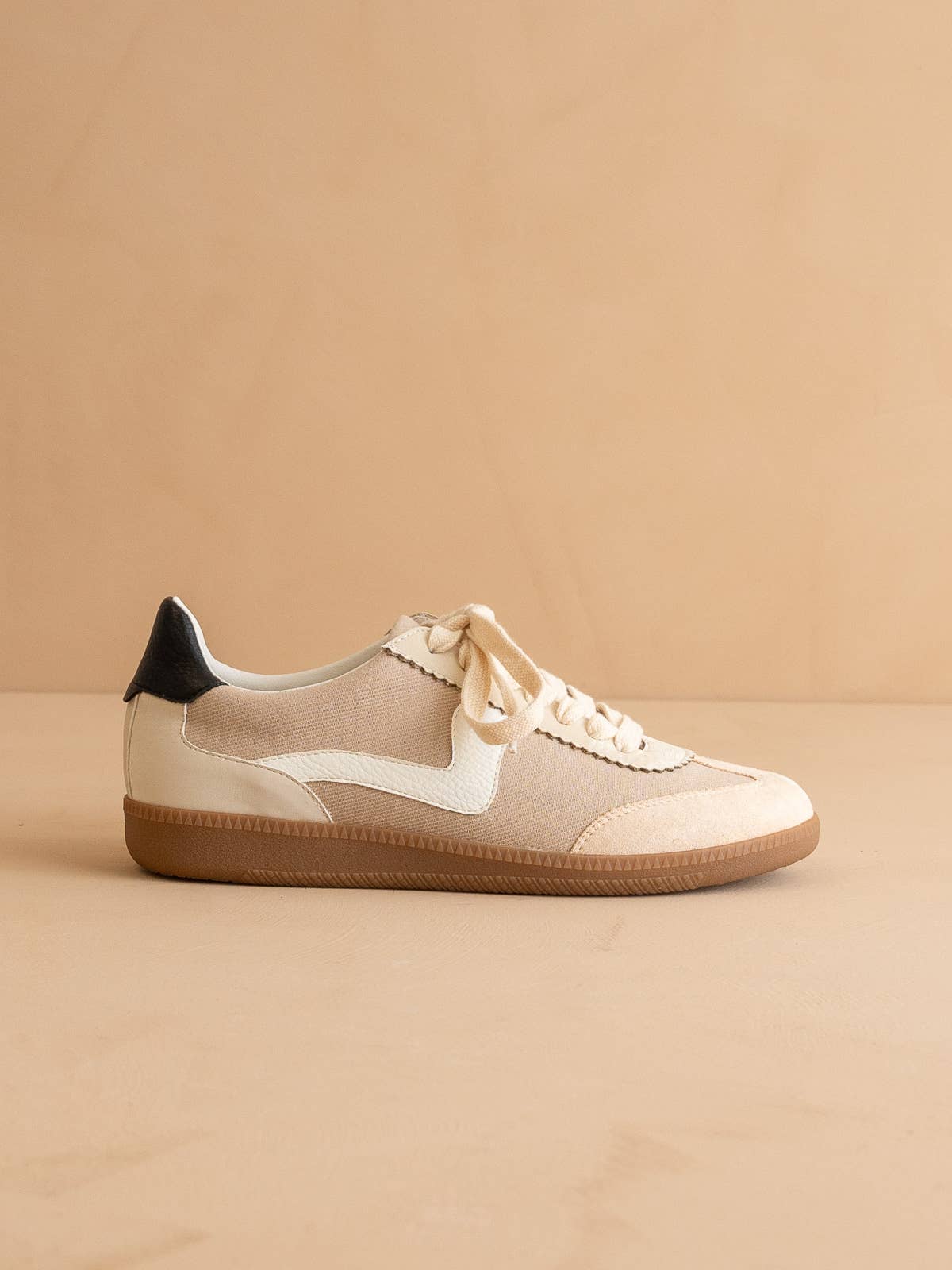Classic Low Top Sneakers- With DreamCloud Cushion Insole- Almond