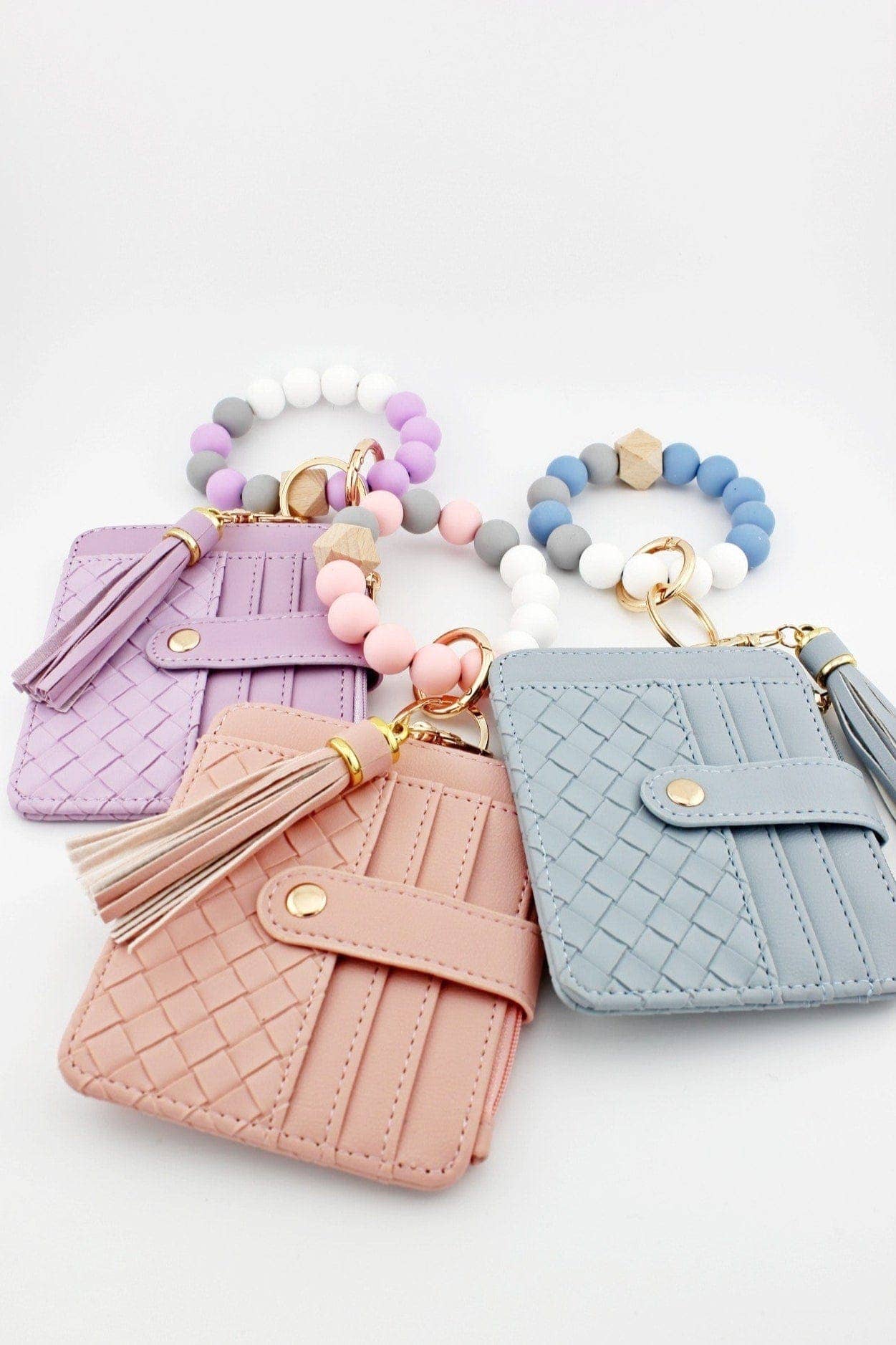 Keychain Wallet With Beaded Wrist