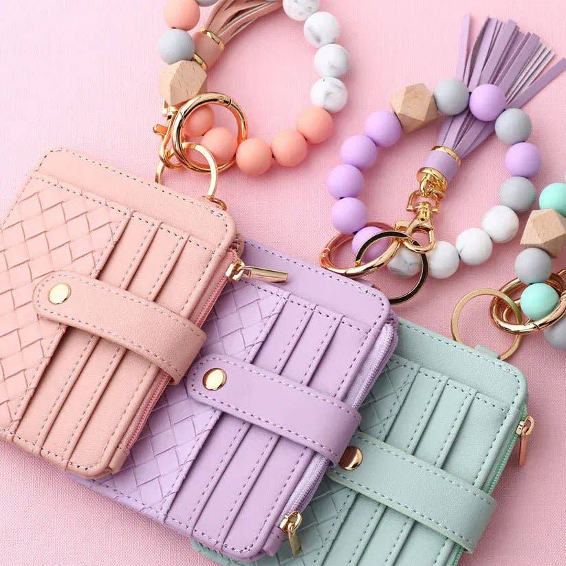 Keychain Wallet With Beaded Wrist