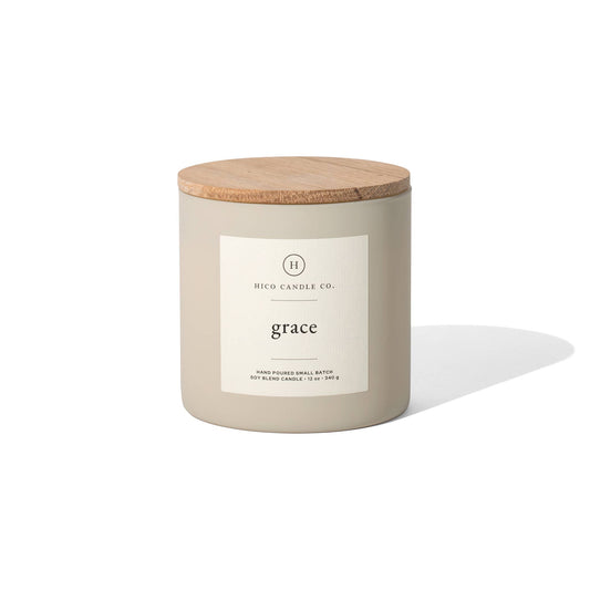Candle Grace Floral Hemp Scent 14 Oz Hand Poured Soy Wax Wicks Gifts For Her