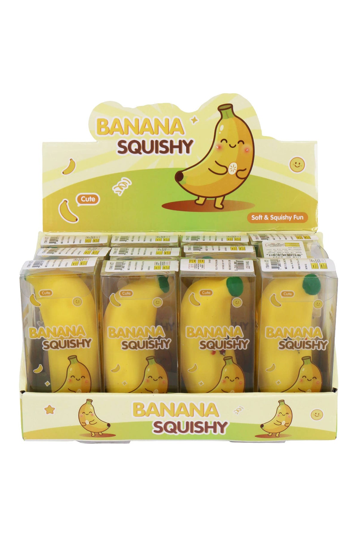 Silly Banana Crunchy Bead Slime Filled TPR Squishy Toy