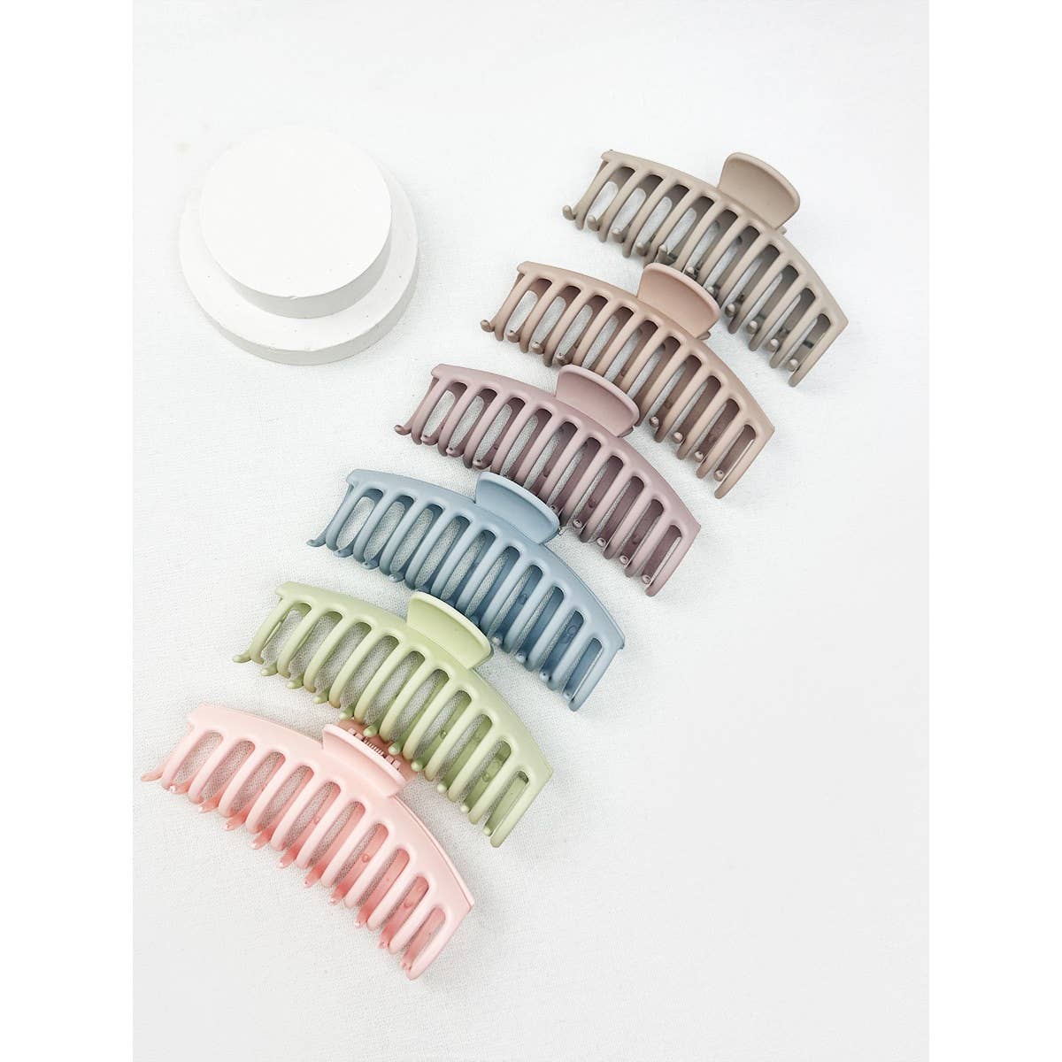 Hair Claw Matte Pastel Round Jumbo Clip