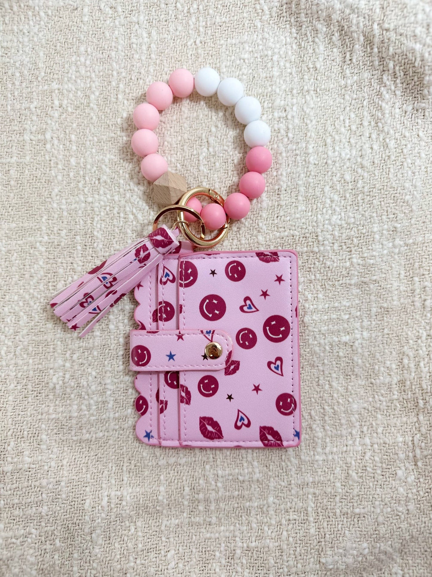 Wristlet ID Holder With Tassel | Beaded Wristlet