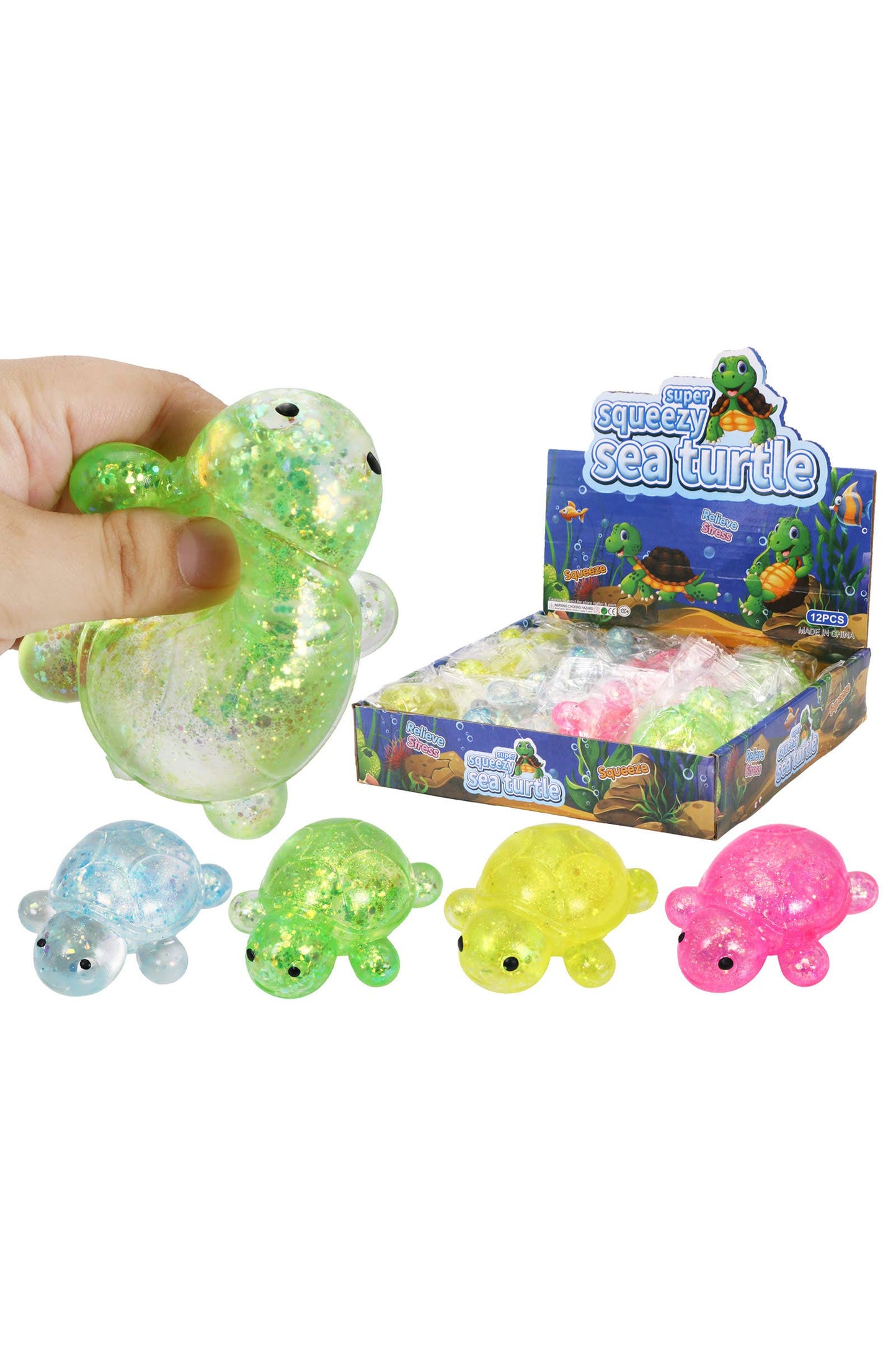 Cute Turtle Glittery Maltose Squishy