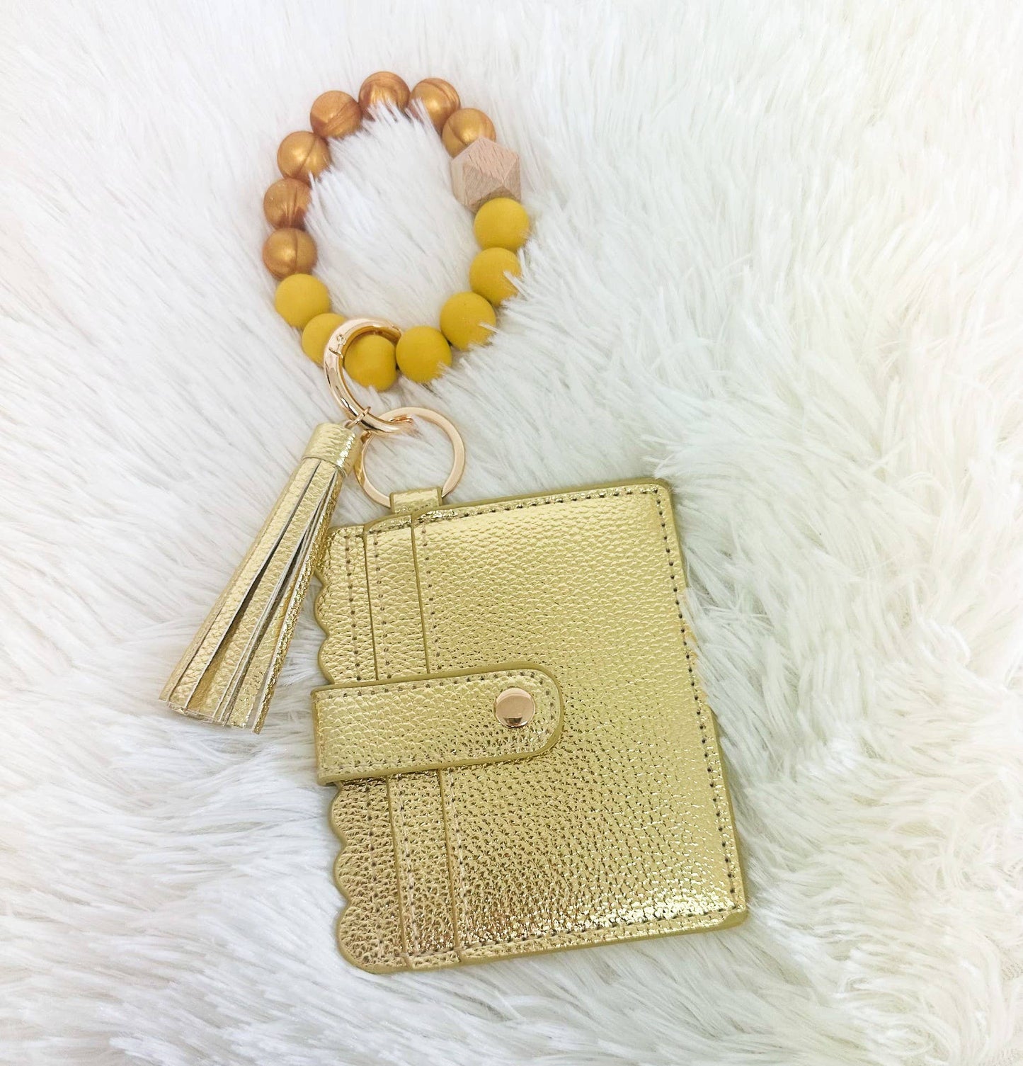 Wristlet ID Holder With Tassel | Beaded Wristlet