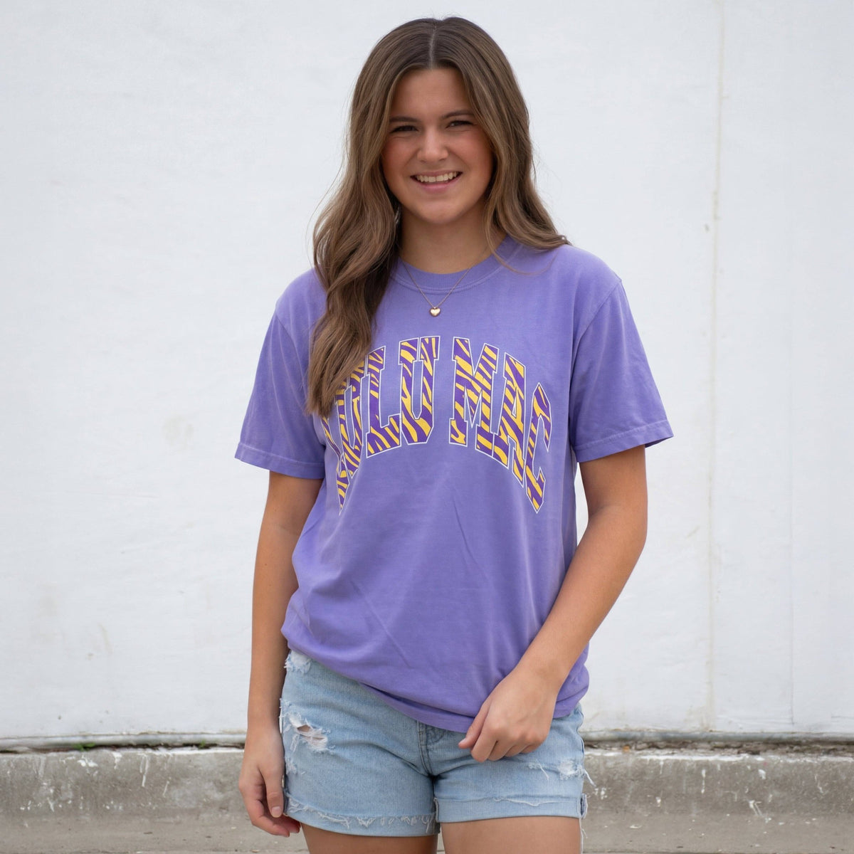 LM-TG-1005 Tiger Stripe Adult Violet Comfort Colors Tee - The Sensory