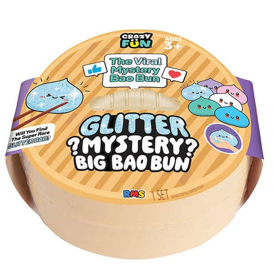 RMS Crazy Fun 7 inch rare giant glitter Bao Bun mystery squishy in steam basket packaging