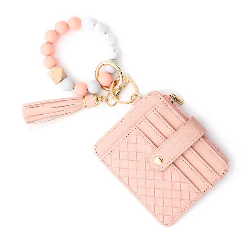 Keychain Wallet With Beaded Wrist