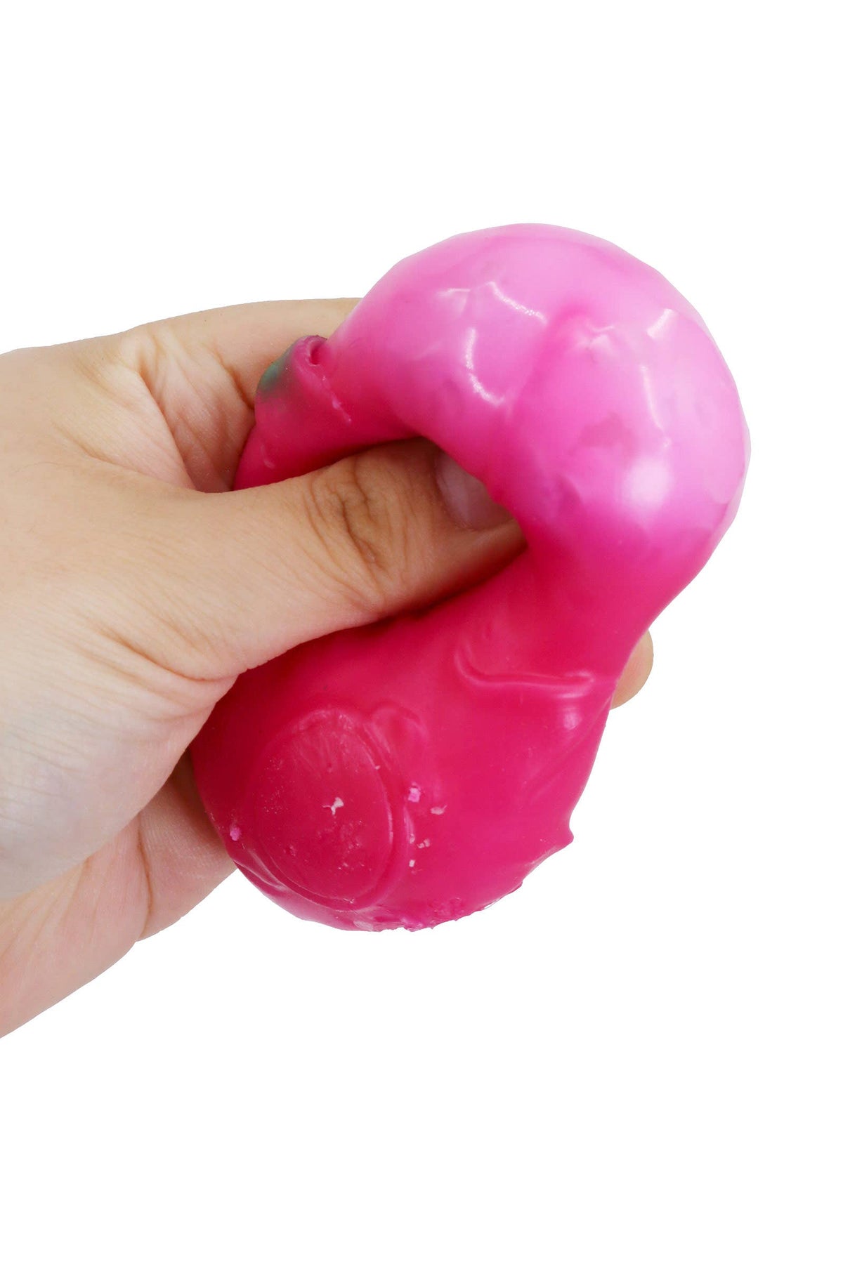 Pink Dragon Fruit Crunchy Bead Soft Slime Filled TPR Squishy