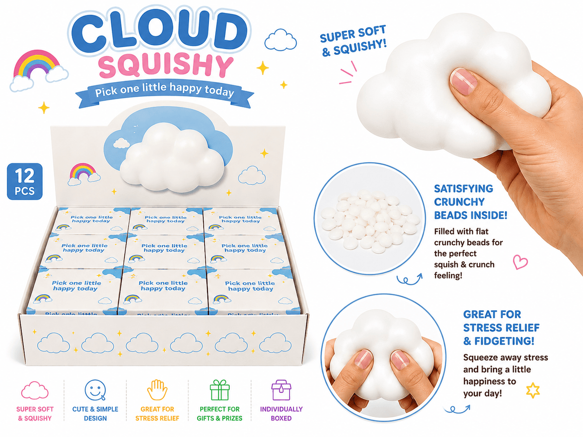 Plain White Cloud Crunchy Squishy - The Sensory