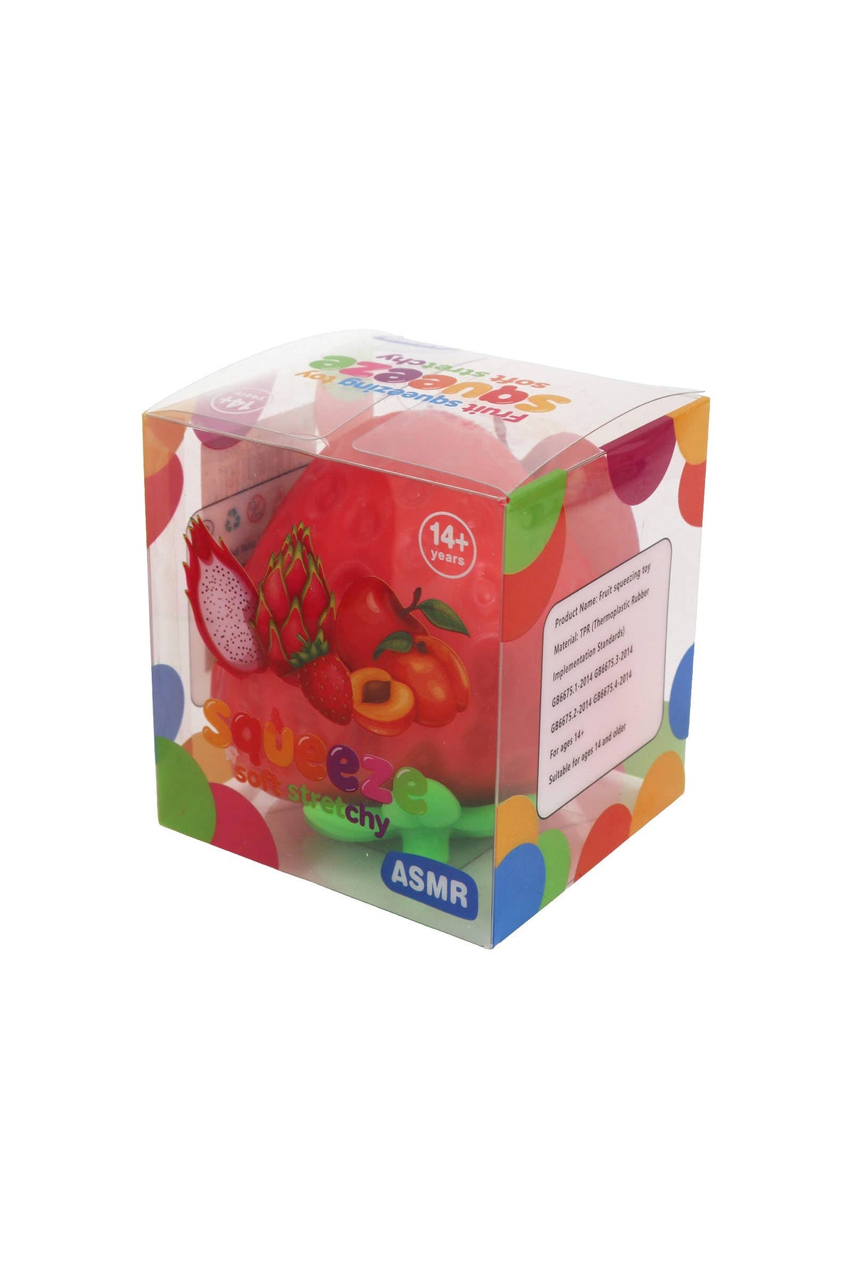 Strawberry Crunchy Bead Soft Slime Filled TPR Squishy - The Sensory