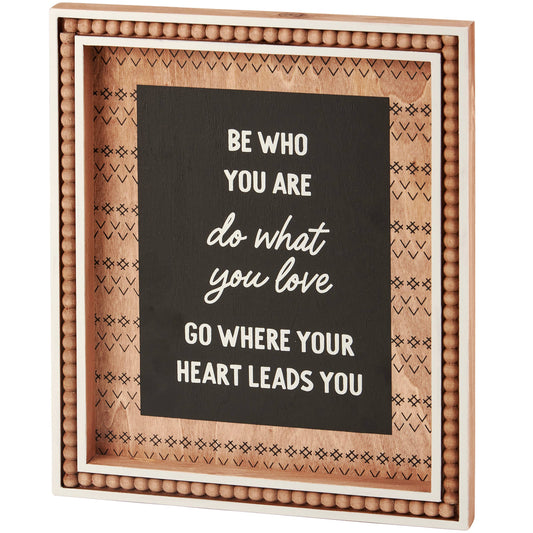 Framed Wall Art Be Who You Are Do What You Love Bohemian Decor Faith Based Gift