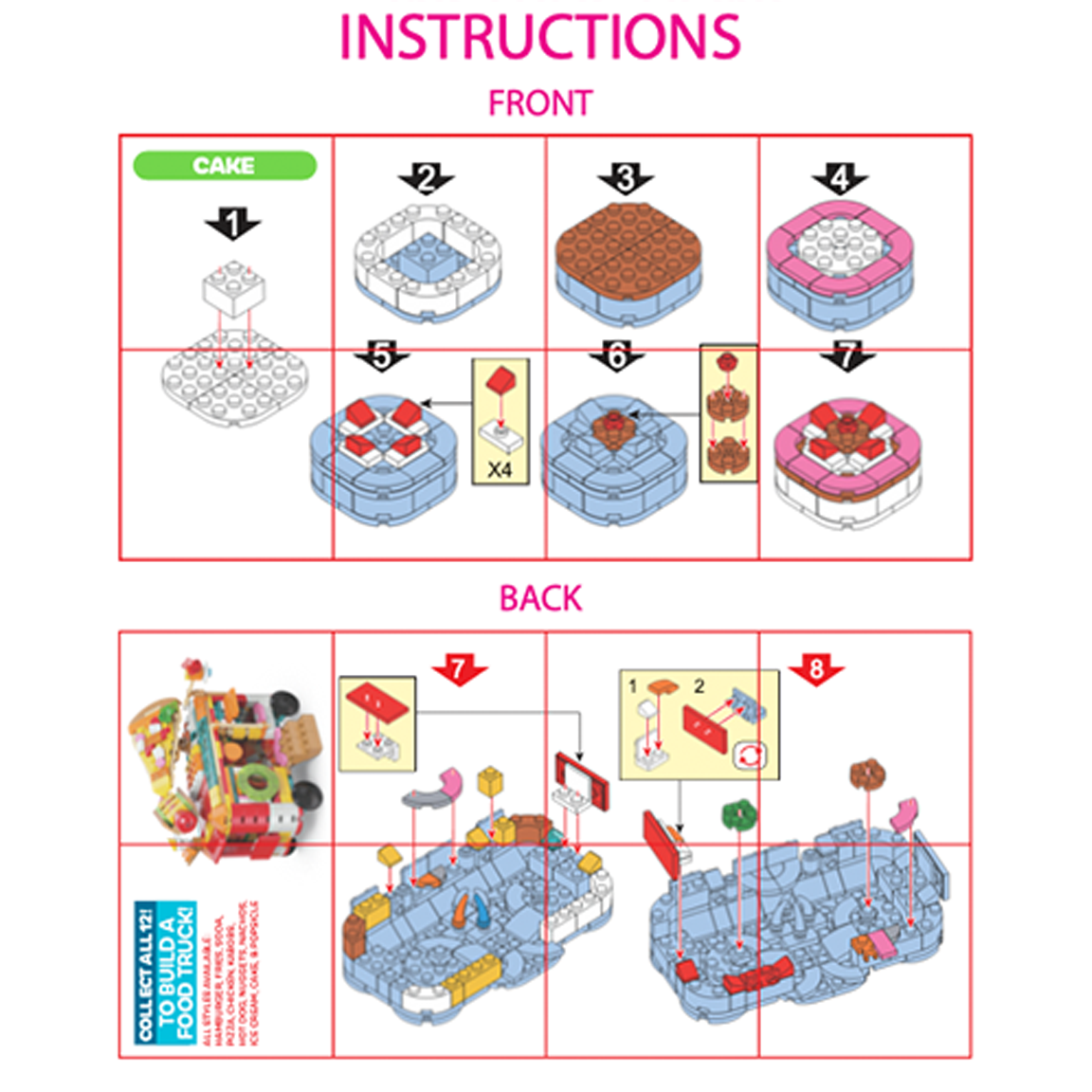 Micro Block Fast Food Set Rush Hour Burger Building For Tiny Chefs