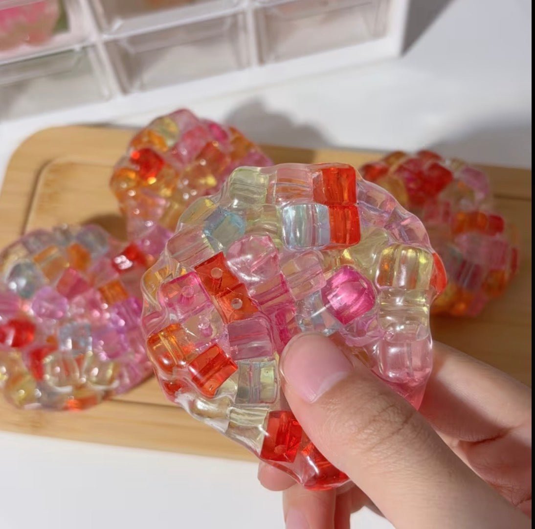 Bright Color Cube Crunchy Ball - The Sensory