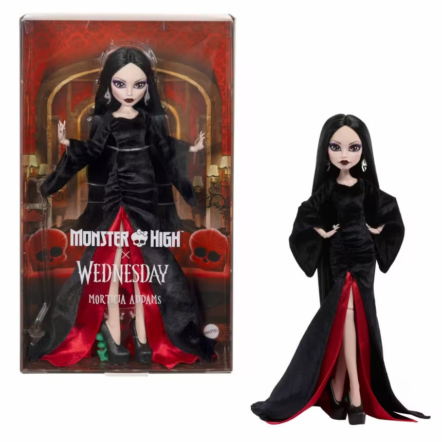 Monster High X Wednesday Collectible Doll, Morticia Addams |
