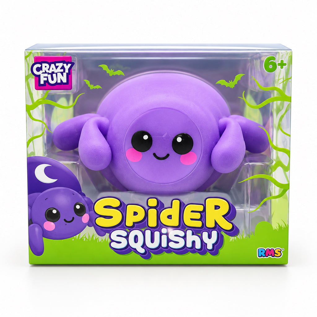 RMS Crazy Fun Jumbo Spider Squishy | Halloween Slow-Rise Squeeze Toy