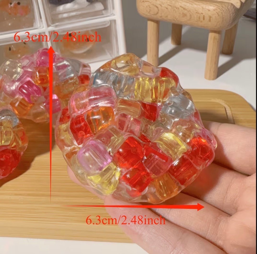 Bright Color Cube Crunchy Ball - The Sensory