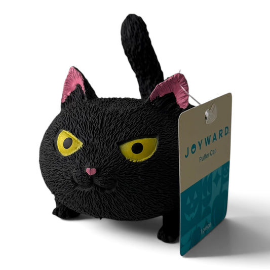 Puffer Black Cat with Green Eyes - The Sensory
