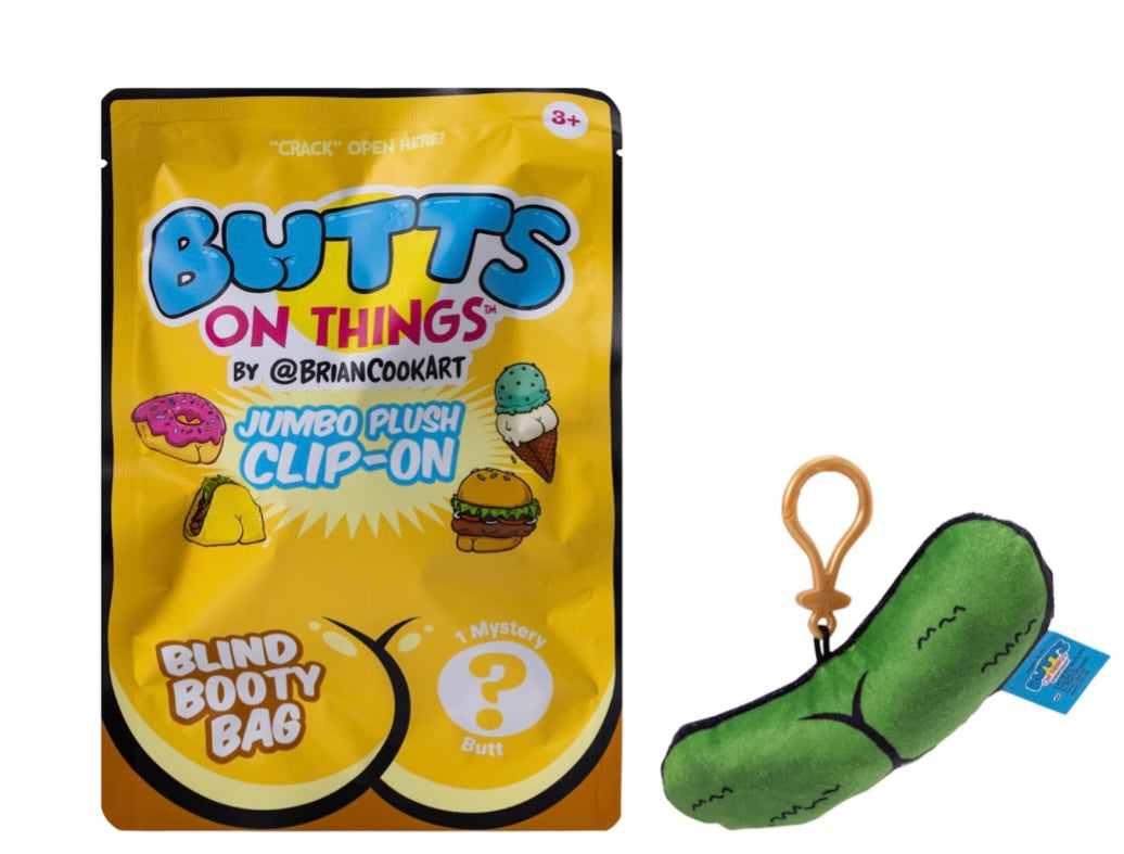 Butts On Things Jumbo Plush Clip-on | @BrianCookArt