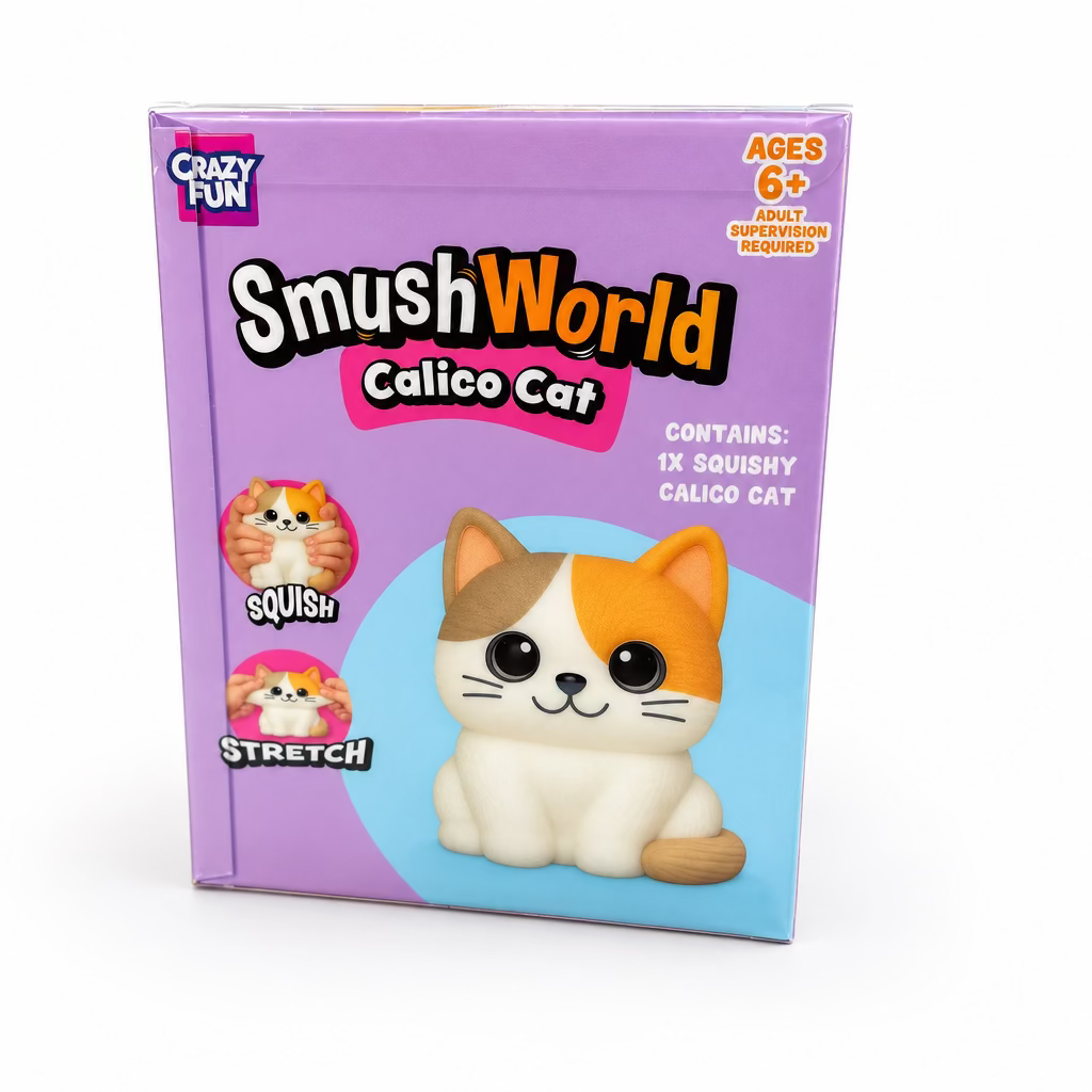 RMS Crazy Fun SmushWorld Calico Cat | Jumbo Squishy