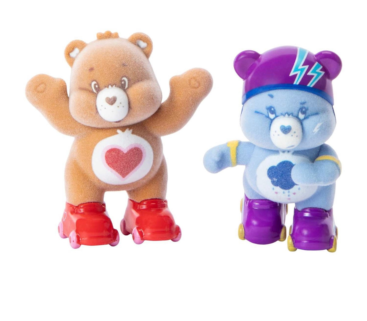 Care Bears 2pc Flocked Figures | Tenderheart Bear & Grumpy Bear