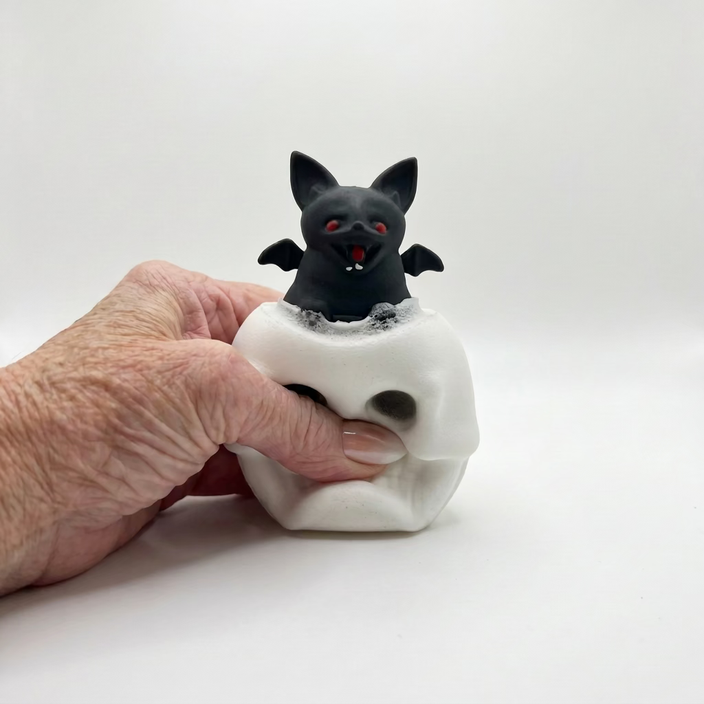 Skull Bat Pop-up Halloween Squishy Toy