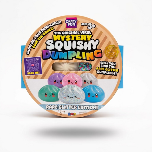 Rare RMS® Crazy Fun™ 7 Inch Rare Giant Glitter Bao Bun Mystery Squishy