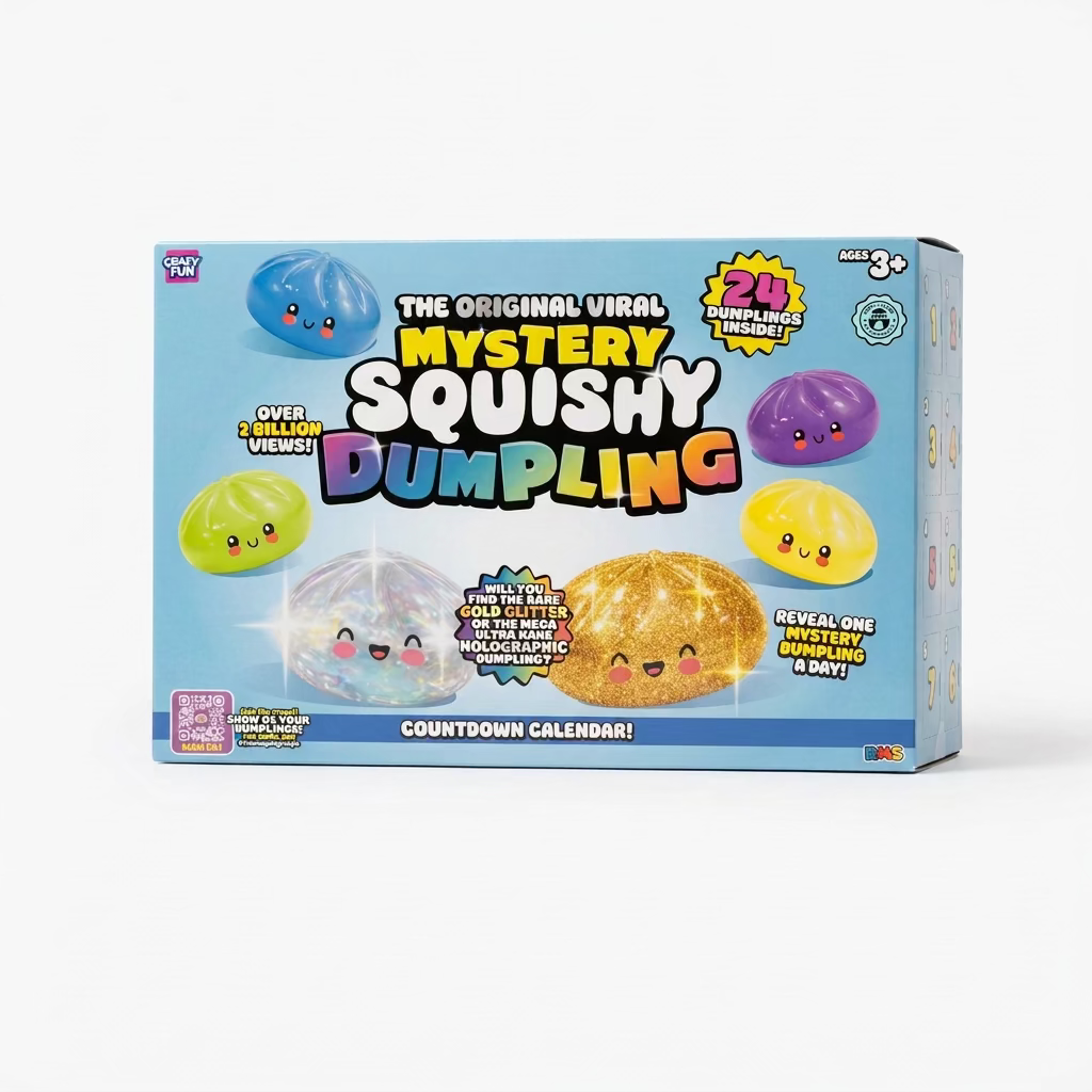 RMS Crazy Fun Mystery Squishy Dumpling 24-Day Countdown Calendar | Authentic