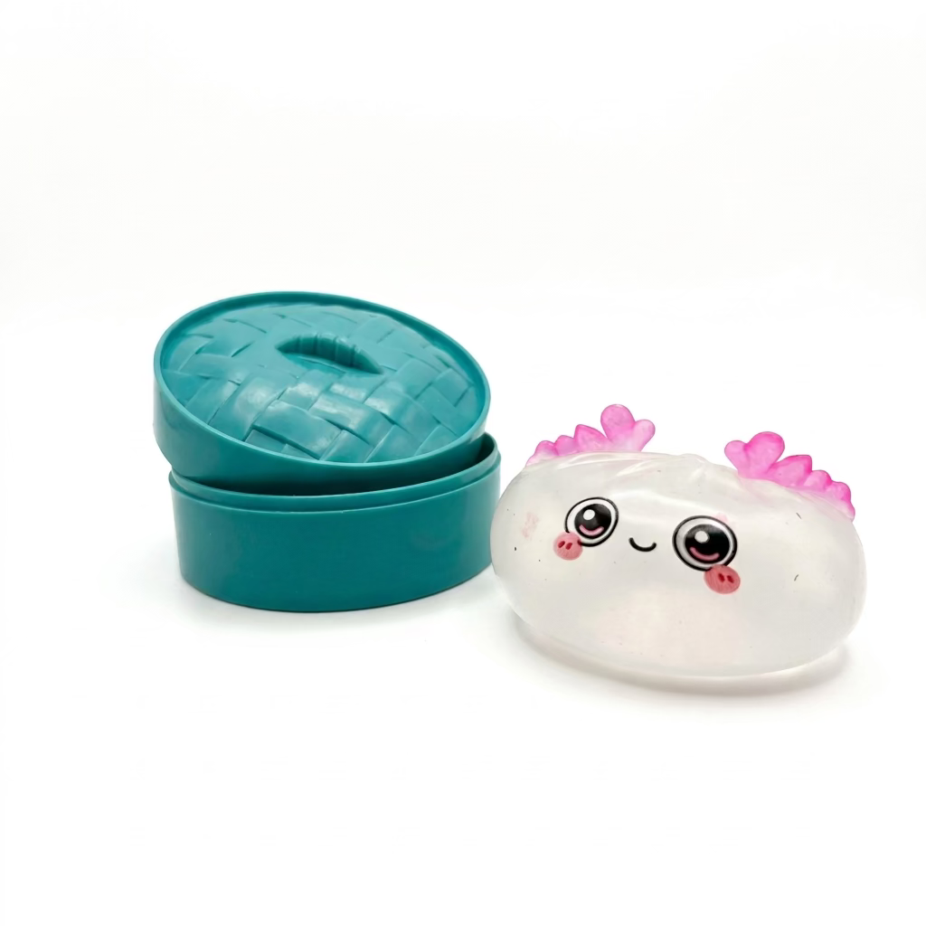 Coconut Oil Axolotl Dumpling Squishy | Cartoon Edition