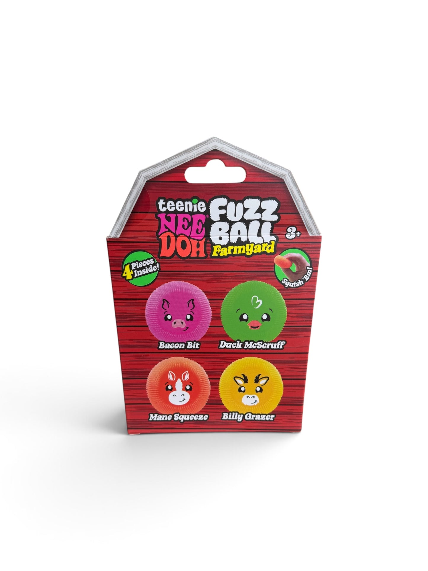 Teenie NeeDoh FuzzBall Barnyard 4pk| Authentic