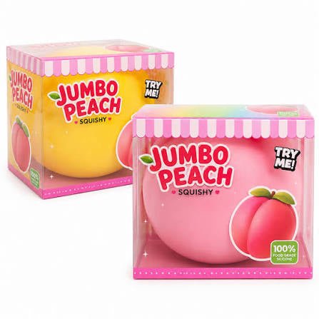 Jumbo Peach Slime Filled Squishy 6 Inch - The Sensory