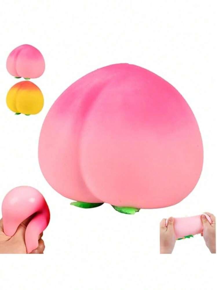 Jumbo Peach Slime Filled Squishy 6 Inch - The Sensory