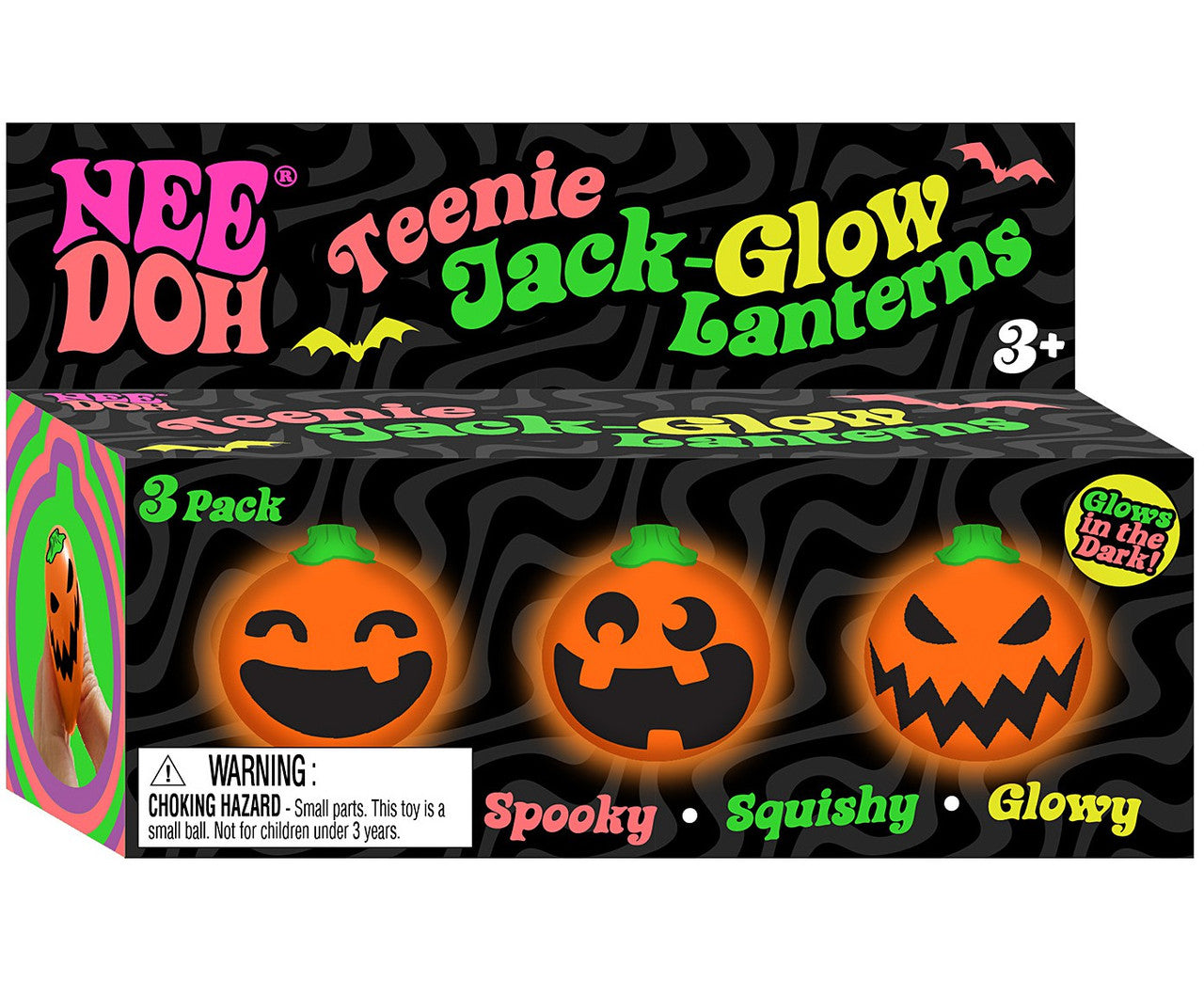 NeeDoh Teenie Jack-Glow-Lanterns 3pk | Authentic