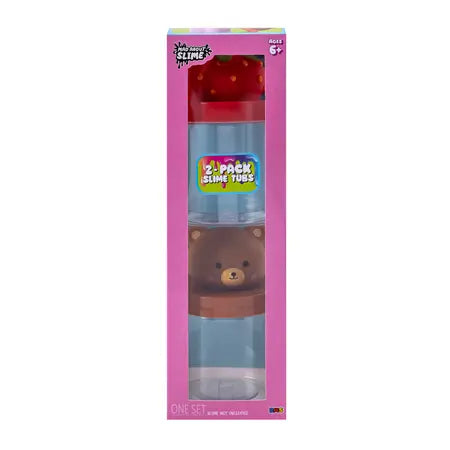 2pk Slime Containers Strawberry & Bear | Mad About Slime